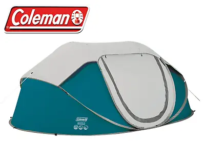 £99.99 • Buy Coleman Galiano 4 Person Man Pop Up Fast Quick Pitch Festival Camping Tent BLUE
