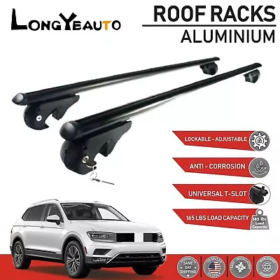 Roof Rack Cross Bars Luggage Carrier Black For Volvo V70 2001-2007 • $151.05