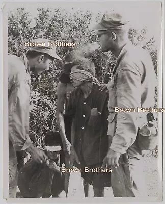 Vintage 1965 Vietnam War Interrogating Viet Cong Prisoner & Strong Man Photos (2 • $19.97