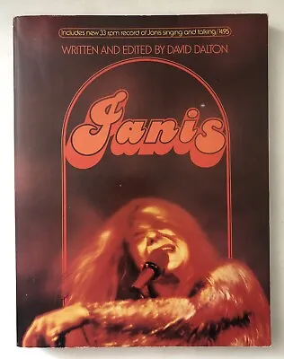 Vintage 1971 Janis Joplin First Printing SC Book 33 RPM Red Flex Record Dalton • $39.99