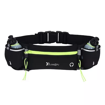 Adult Running Belt With Water Bottle Travel Sports Jogging Phone Keys Waist Bag • £10.45