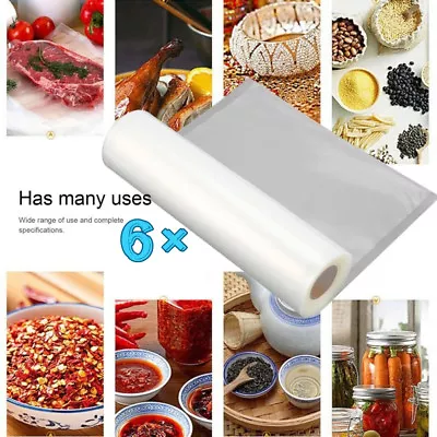 6x28cm Vacuum Sealer Rolls Food Storage Saver Heat Seal Cryovac Commercial Bag • $30.89