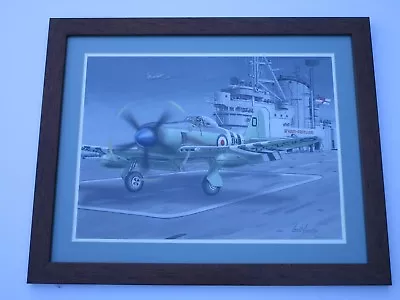 Contemporary Painting By Len Musk Illustration Military Government Aircraft Ship • $400