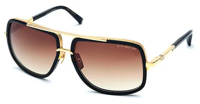 DITA MACH ONE DRX-2030 B Sunglasses Black 18K Gold Brown Gradient AUTHENTIC • $439