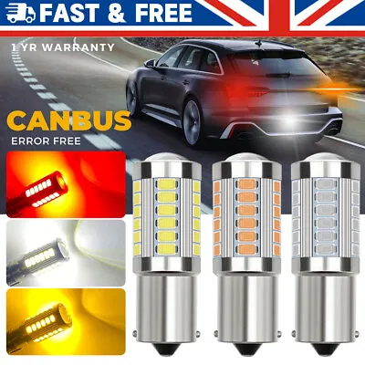 4Pack 382 P21w Ba15s Led Canbus Reverse 1156 Indicator Fog Brake Light Bulbs 12v • £5.85