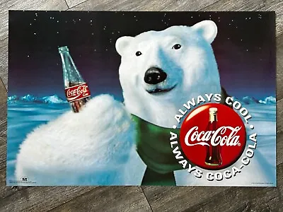 COCA-COLA POLAR BEAR Vintage Poster Always Cool Always Coca-Cola 1994 Home Décor • $32