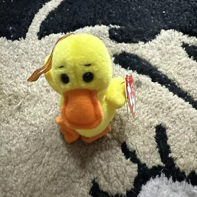 Ty Beanie Baby Quackers The Duck Plush Stuffed Animal Plush Toy With Tag • $6.87