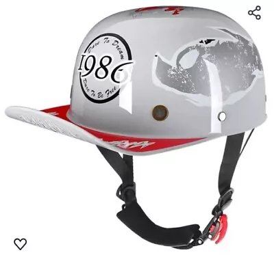 Woljay Vintage Retro Open-Face Motorcycle Helmet Baseball Cap Unisex Moped Etc. • $29.99