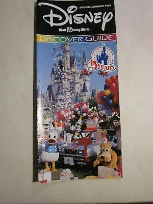 Walt Disney World DISCOVER GUIDE SPRING TO SUMMER 1987  Epcot MINT CONDITION  • $8
