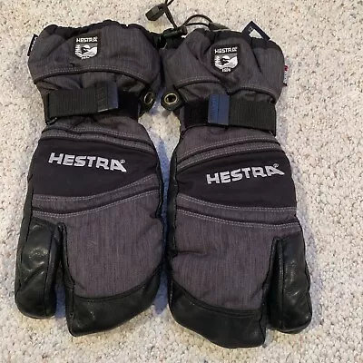 HESTRA Czone 3-Finger Gloves Size 9 Goat Leather • $85