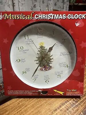 A-7) Christmas Musical Clock Christmas Songs Battery Operated • $36.99