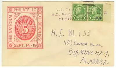 1931 Memphis Tennessee Philatelic Exhibition Steamship Valley Queen Cancel • $10