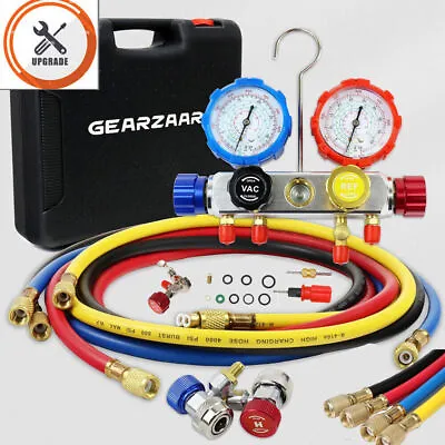 Air Conditioning AC Diagnostic A/C Manifold Gauge Tool Set Refrigeration R-134A • £44.95