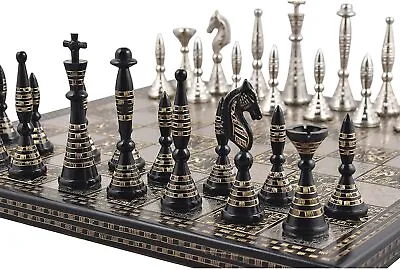 Metal Brass Large Chess Board Set For Adults Special For Chessmen Chess-lover  • $179