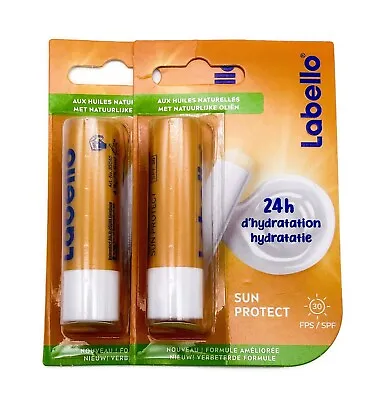 Labello 24h Hydration Lip Balm Sun Protect SPF 30 4.8g - 1 X 2 Pack • $21.84