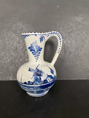 Delft Blue Hand Painted Vintage Windmill Creamer • $17