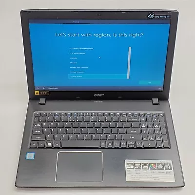 Acer Aspire E5-575 Laptop I3 7100U 2.40GHZ 15.6  FHD 8GB 250GB SSD Windows 10 • $74.99