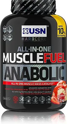£43.99 • Buy USN Muscle Fuel Anabolic Protein Shake & Creatine For Muscle Growth - Strawberry