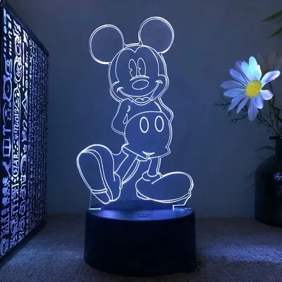 Disney Mickey Mouse Night Light Led 16 Colors Changing Lights Bedroom • $8.99