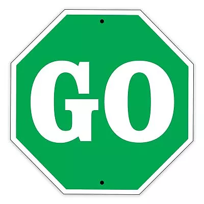 $12.89 • Buy Go Stop Road Parking Traffic Decor Novelty Street Notice Aluminum Metal Sign