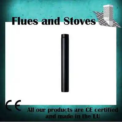 £27.99 • Buy 5   6 Inch Stove Flue Pipe Vitreous Matt Black FOR MULTIFUEL WOOD BURNER STOVES