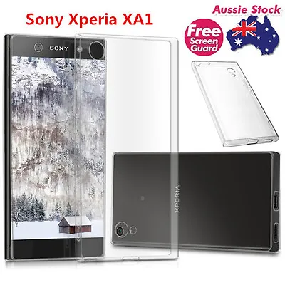 $6.75 • Buy Crystal Clear TPU Gel Jelly Case Cover For Sony Xperia XA1 Free SP