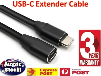Type C USB 3.1 Male To USB-C Female Extension Data Cable Extender Cord 1M NEW AU • $10.98