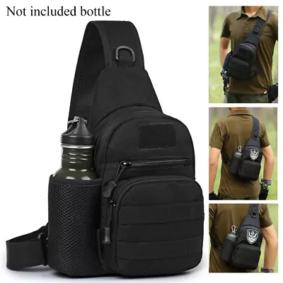 Outdoor Tactical Sling Bag Military MOLLE Crossbody Pack Chest Shoulder Backpack • $14.99