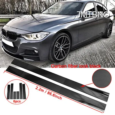 86.6  Carbon Fiber Splitter Extension Side Skirts For F30 F32 F36 M3 F82 F83 M4 • $119.58