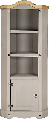 £125.99 • Buy Corona Grey Wax Corner Storage Display Unit - Mexican Pine, Rustic, Distressed