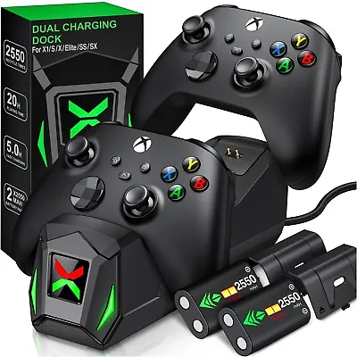 For Xbox Series X S Controller Fast Charging Dock Station + Rechargeable Battery • $40.96
