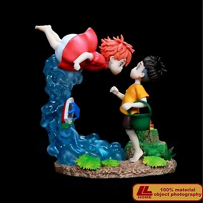 Anime Movie Mermaid Ponyo And Sosuke Figure Statue Toy Gift Desk Decor • $36.79