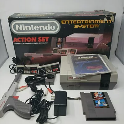 Nintendo NES Action Set In BOX Authentic Video Game System No Foam • $149.99