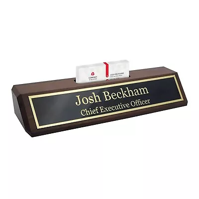 Elegant Wood Name Plate For Desk | The Perfect Desk Name Plate Personalized Gift • $39.99