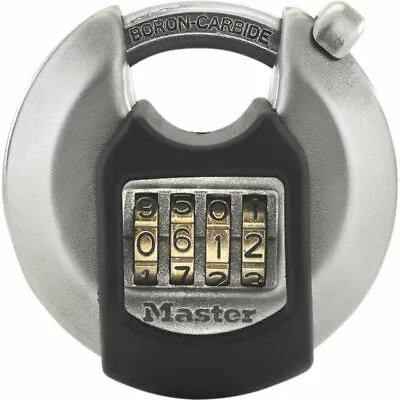 MASTER LOCK EXCELL Heavy Duty Padlock Combination Stainless Steel Outdoor - NEW • £12.95