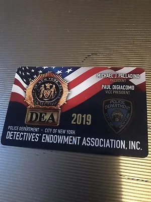 Detectives Endowment Association 2019 NYPD PBA Card~Unsigned • $12.88