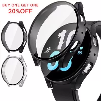 For Samsung Galaxy Watch 6 5 4 Screen Protector Tempered Glass PC Case Cover • $7.96