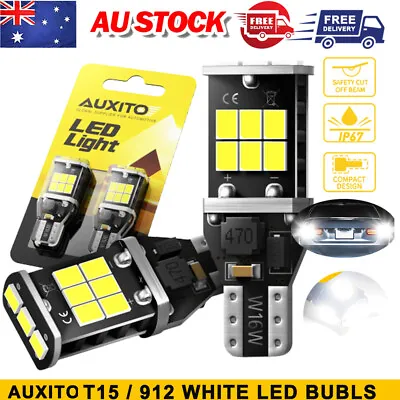 AUXITO Bright White LED Bulbs For Car Brake Reverse Lights Globes 912  T15 • $9.94