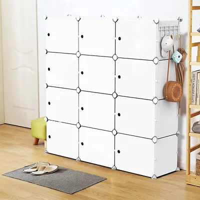 $21.60 • Buy White Shoes Rack Shoe Storage Cabinet Organiser Shelf Cupboard Adjustable Shelve