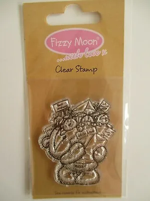 £0.99 • Buy Fizzy Moon Clear Stamps - Teddy Bear With Gifts & Flowers - FZCS012 Birthday
