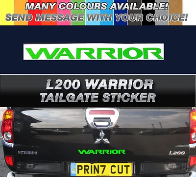 Mitsubishi L200 WARRIOR Rear Tailgate Decal Sticker Barbarian Trojan Mitsi • $5.33