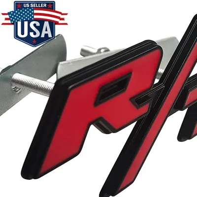 Front Grille Emblem For R/T Car Decor Badge Red Black Nameplate Universal Screws • $17.99