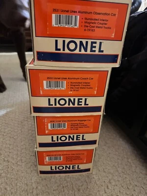$225 • Buy Lionel Lines-Four Car Aluminum Passenger Set With Boxes