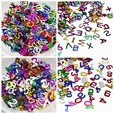50Gram Assorted Alphabet Letter Number Sequins Loose Confetti Craft Nail Art Tip • $3.09