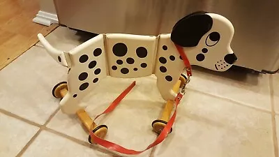 Vintage Dog Push/pull Toy Wiggling Wooden Flexible Spotty Dalmation • $29.99
