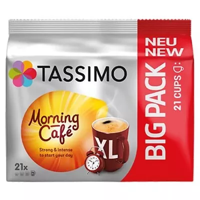 TASSIMO MORNING CAFE Strong & Intense -Coffee Pods -XL 21 Pods-FREE SHIPPING • $20.99