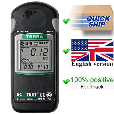 NEW Terra BlueTooth Dosimeter Radiometer X-ray Geiger Counter Radiation Detector • $595