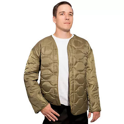 M-65 Field Jacket Liner In Coyote Brown - Insulated Quilted M65 Coat • $39.99