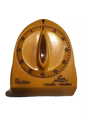 Vintage Robertshaw LUX Minute Minder Timer Rare Butter Scotch Orange • $24.75