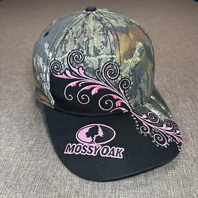 Mossy Oak Camo Pink Strapback Adjustable Hat Cap Womens Hunt Fish Outdoors • $11.77